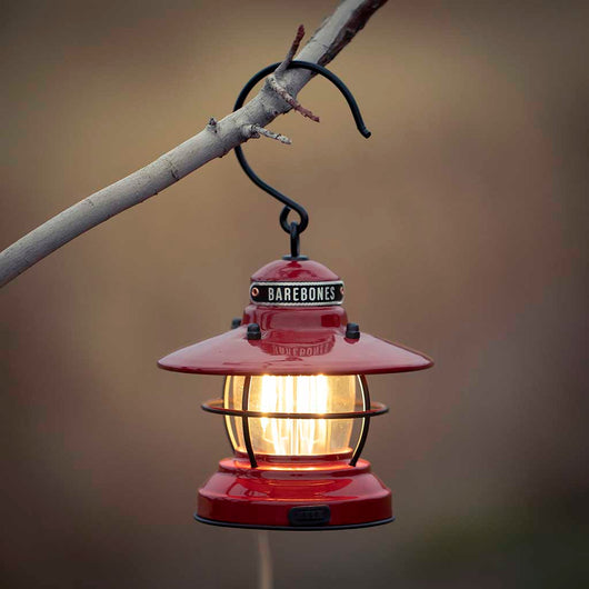 Barebones Living | Edison Mini Lantern | Mini LED Lantern | Red