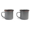 Enamel Cups | Set of 2 Barebones Living CKW-356 Cups One Size / Slate Grey