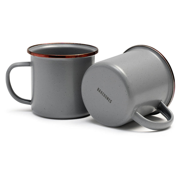 Enamel Cups | Set of 2 Barebones Living CKW-356 Cups One Size / Slate Grey