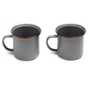 Enamel Cups | Set of 2 Barebones Living CKW-356 Cups One Size / Slate Grey