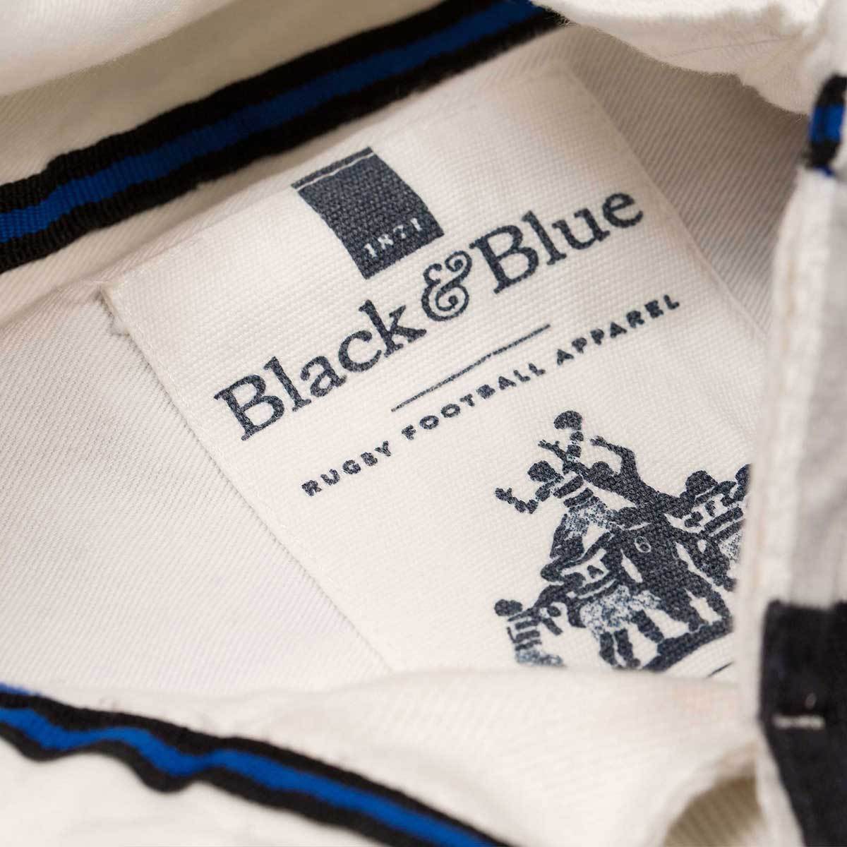 Addison 1871 Rugby Shirt Black & Blue 1871 Shirts - Rugby Shirts