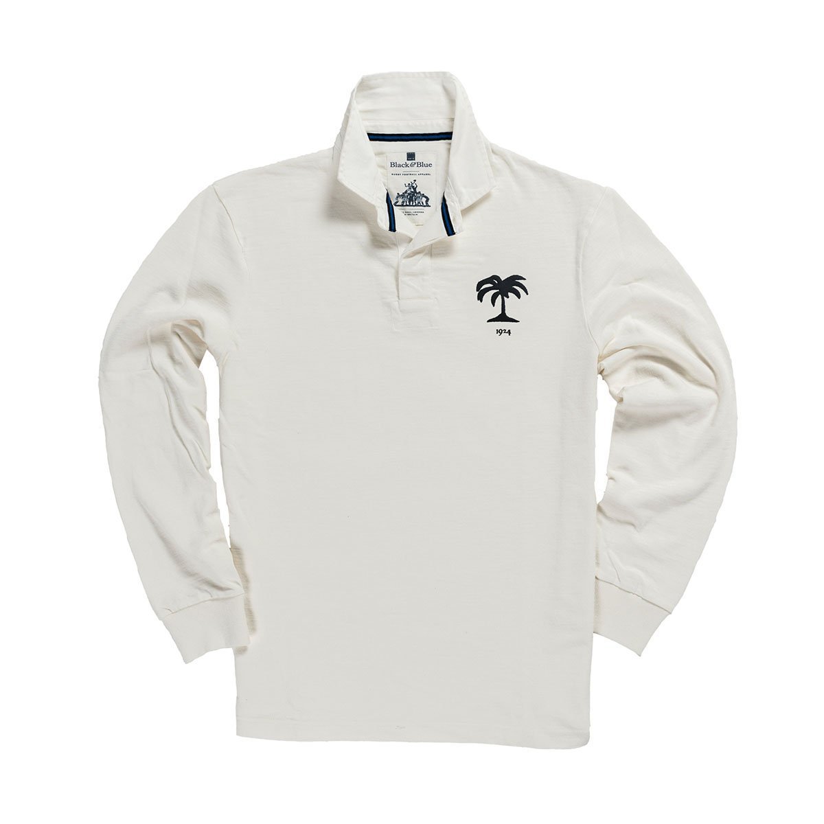 Fiji 1924 Rugby Shirt Black &amp; Blue 1871 Rugby Shirts