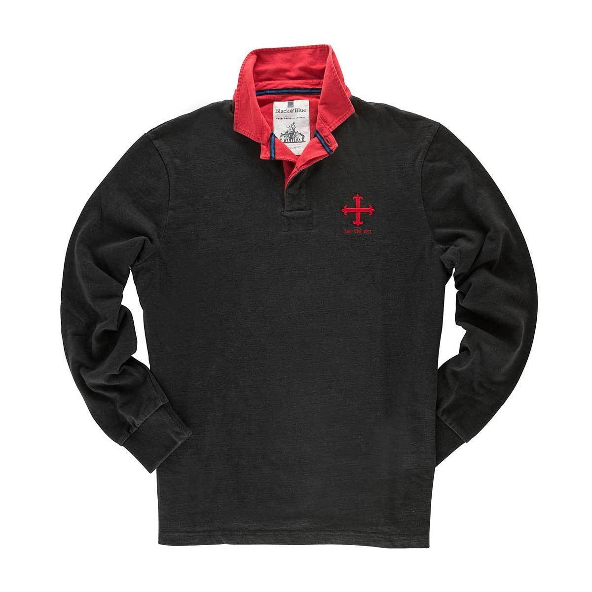 Law Club 1871 Rugby Shirt Black &amp; Blue 1871 Shirts - Rugby Shirts