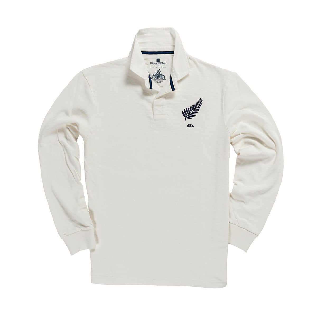 New Zealand 1884 Away Rugby Shirt Black &amp; Blue 1871 Shirts - Rugby Shirts