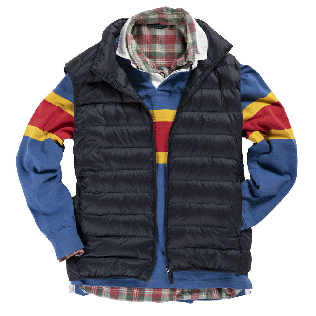 Outdoor Heritage Rugby Shirt Black & Blue 1871 Rugby Shirts