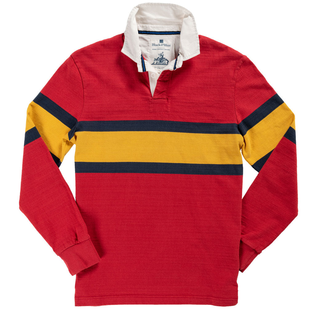 Outdoor Heritage Rugby Shirt Black &amp; Blue 1871 Rugby Shirts