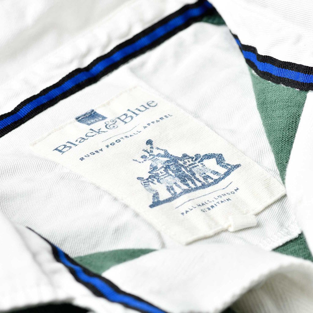 Outdoor Heritage Rugby Shirt Black & Blue 1871 Rugby Shirts
