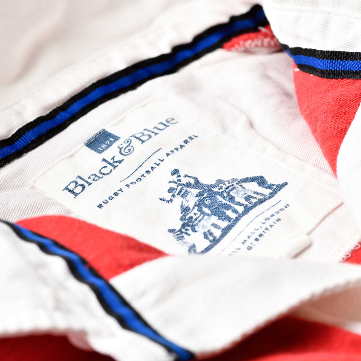 Outdoor Heritage Rugby Shirt Black & Blue 1871 Rugby Shirts