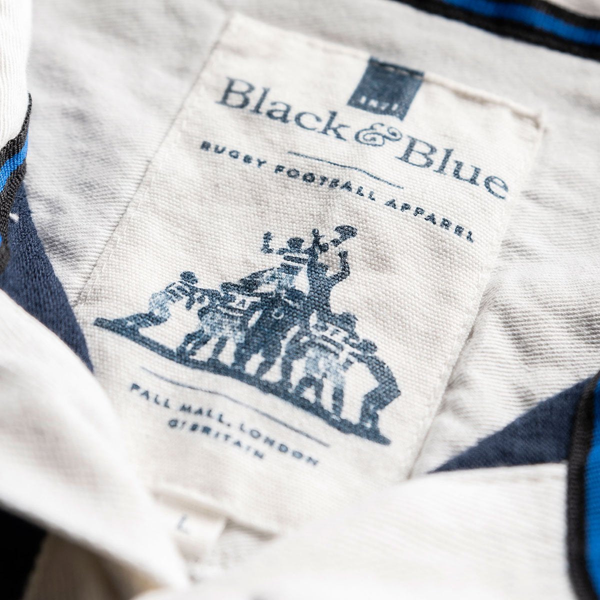 Oxford 1872 Rugby Shirt Black & Blue 1871 Shirts - Rugby Shirts
