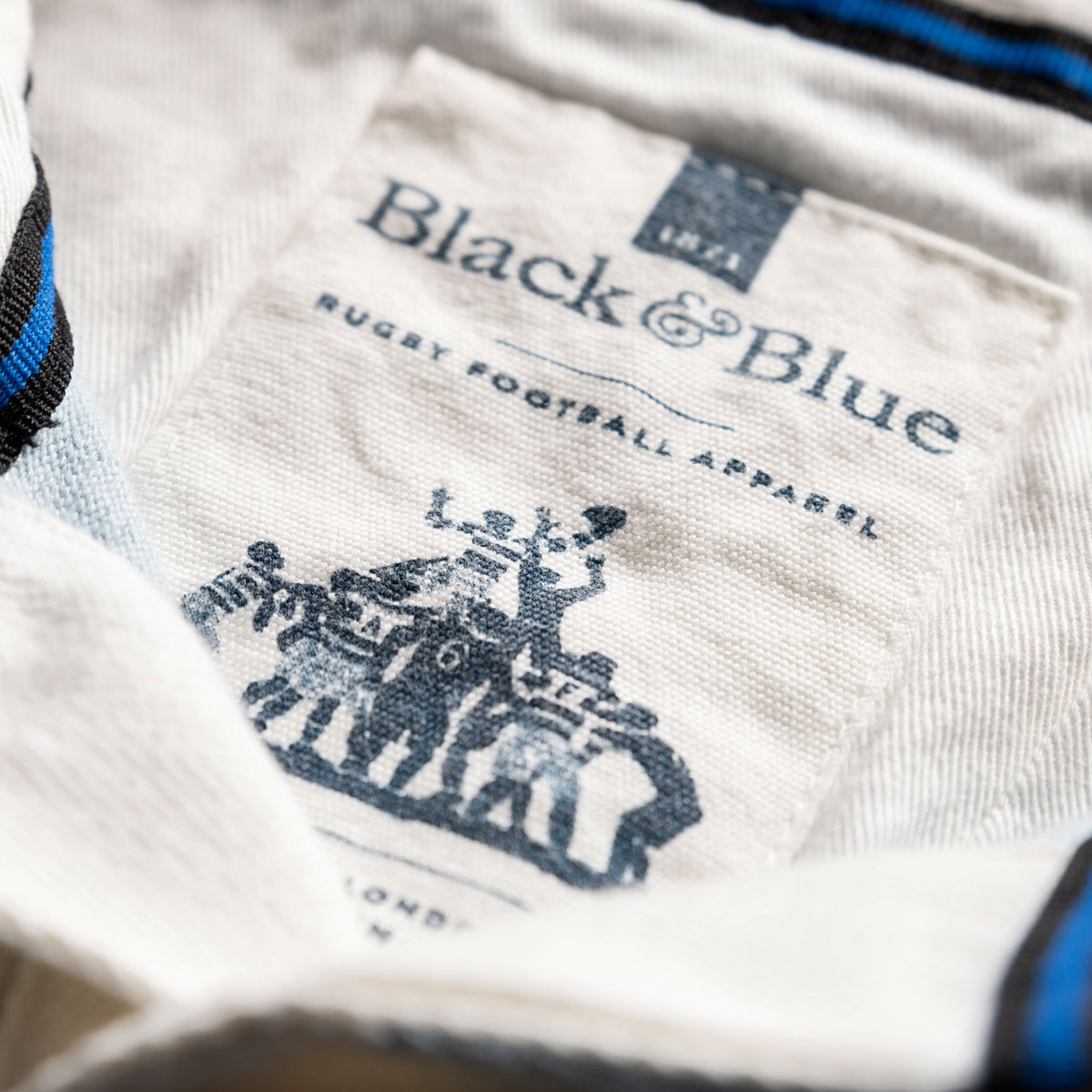 Uruguay 1948 Rugby Shirt Black & Blue 1871 Rugby Shirts