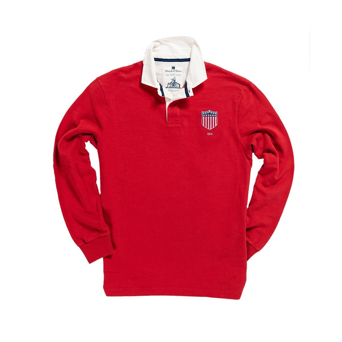 USA 1912 Limited Edition Rugby Shirt Black &amp; Blue 1871 Shirts - Rugby Shirts