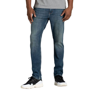 Performance Denim Mid Rise Slim Straight - Aged Medium Stone