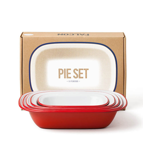 Pie Set Falcon Enamelware FAL-PIE-RR-UK Pie Set One Size / Pillarbox Red