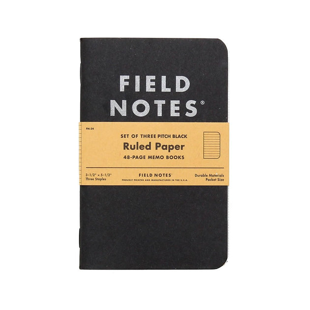 Note Book | Ruled | 2-Pack Field Notes FN-36 Notebooks 2 Pack / Black