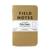 Original Plain 3-Pack Field Notes FN-03 Notebooks 3 Pack / Brown