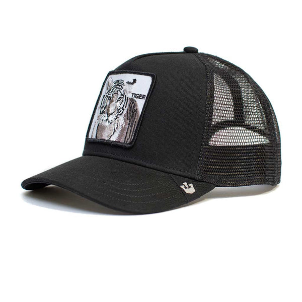 White Tiger Black Trucker Hat Goorin Bros. 101-0392-BLK Caps & Hats One Size / Black