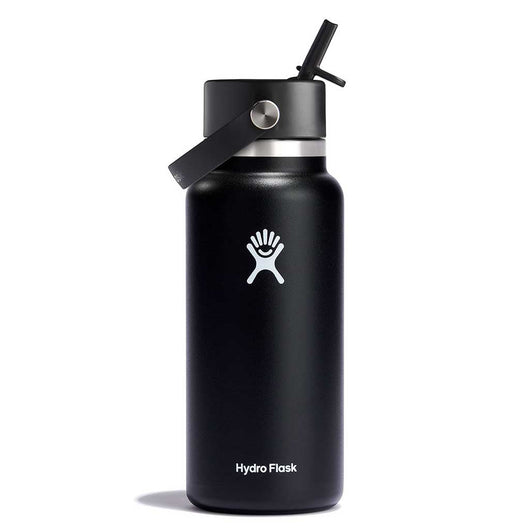 GARDEN GARDEN HYDRO FLASK 24OZ WIDE MOUTH STRAW LID BLACK - The Garden