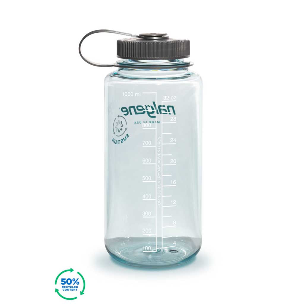 1L Wide Mouth Tritan Sustain Nalgene N2020-1632 Water Bottles 1 Litre / Seafoam
