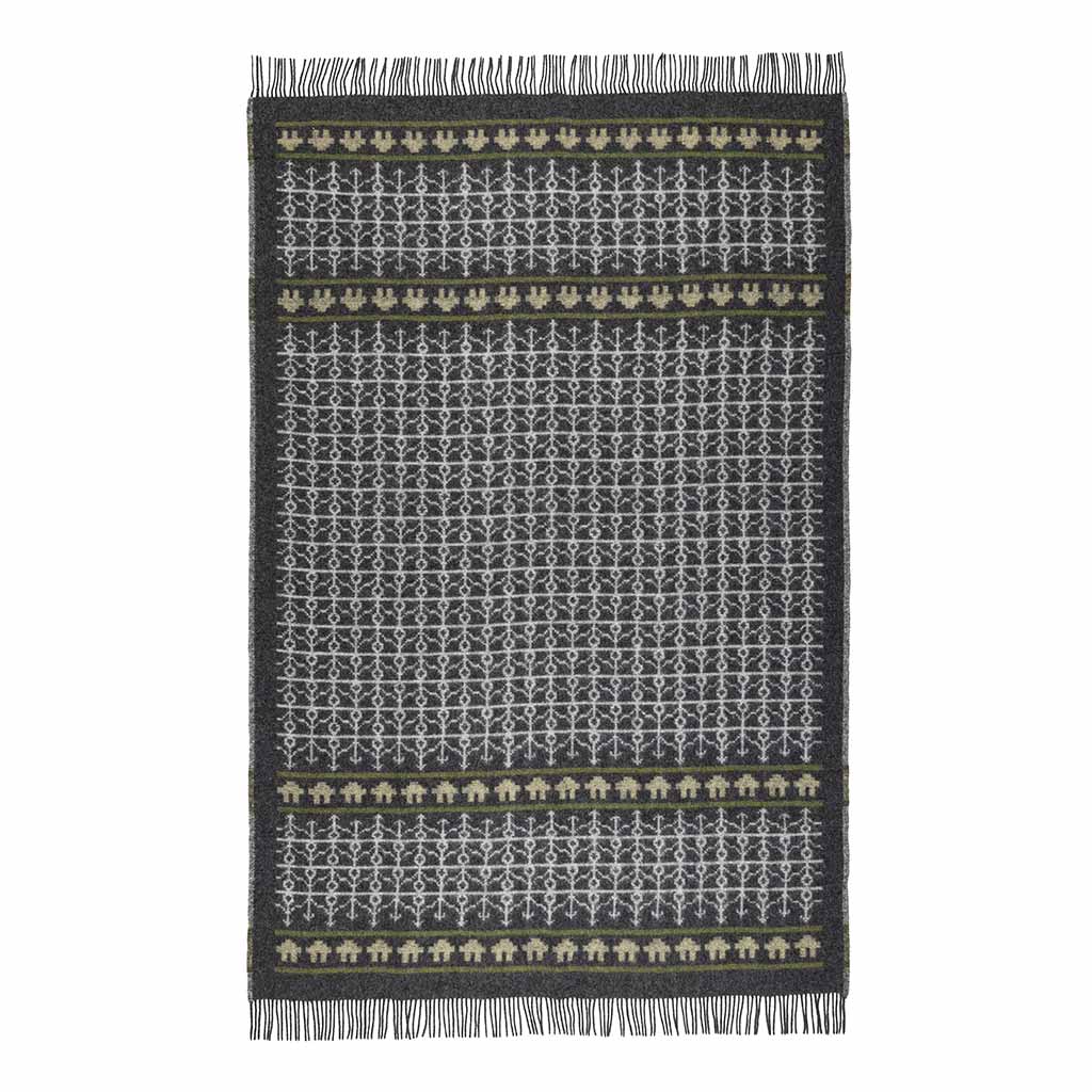 Ekshärad Sot Wool Blanket Öjbro Vantfabrik OEKS60UP130220 Blankets 130 x 220 cm / Black Multi