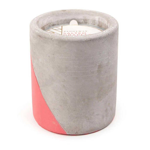 Urban Concrete Pot 12 oz | Salted Grapefruit Paddywax UR1203 Candles 12 oz / Concrete/Pink