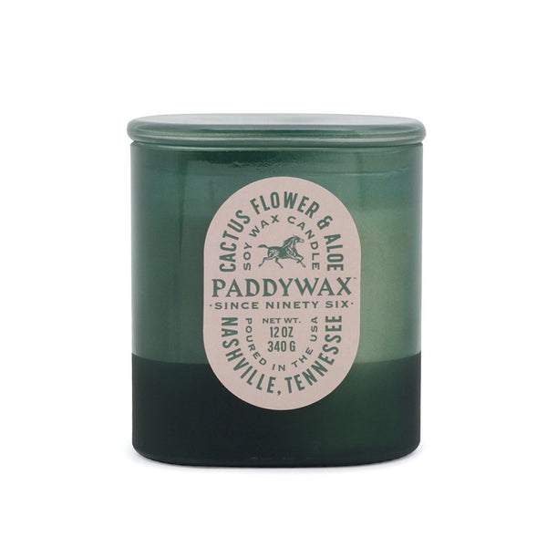 Vista 12oz Candle | Cactus Flower & Aloe Paddywax PWVS1005 Candles 12oz / Green