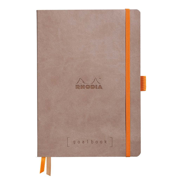 GoalBook Dot Grid Rhodia 117744C Notebooks A5 / Taupe Brown