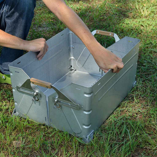 Peak Stacking ShelfContainer 50 オリーブ Snow Peak Stacking Metal Shelf Container - 50 - Hike & Camp