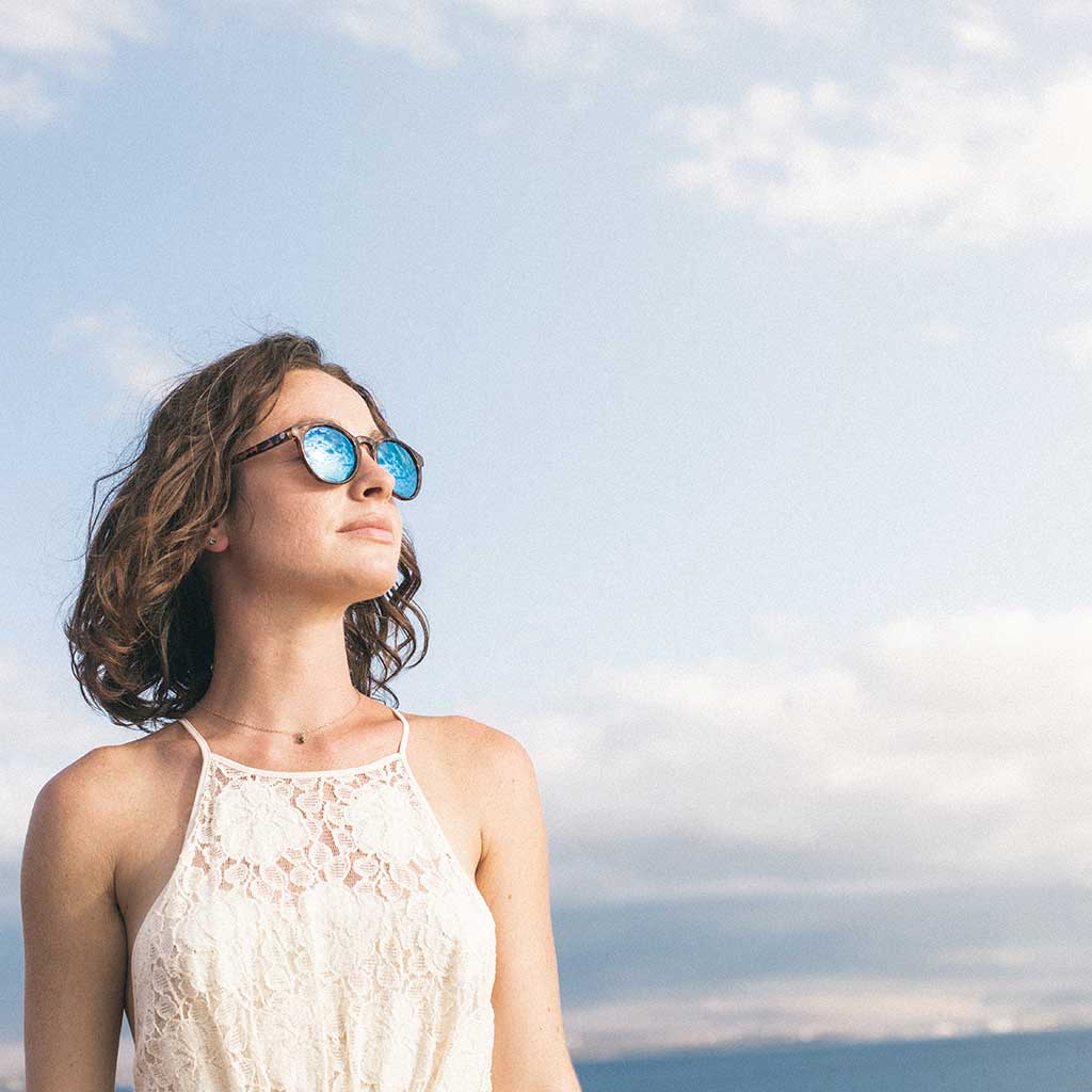Dipsea Sunski SUN-DS-TAQ Sunglasses One Size / Tortoise/Aqua
