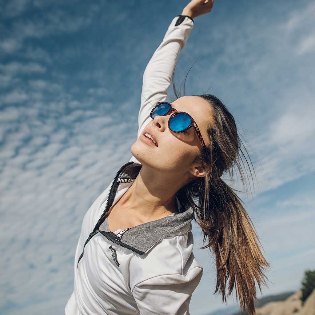 Dipsea Sunski SUN-DS-TAQ Sunglasses One Size / Tortoise/Aqua