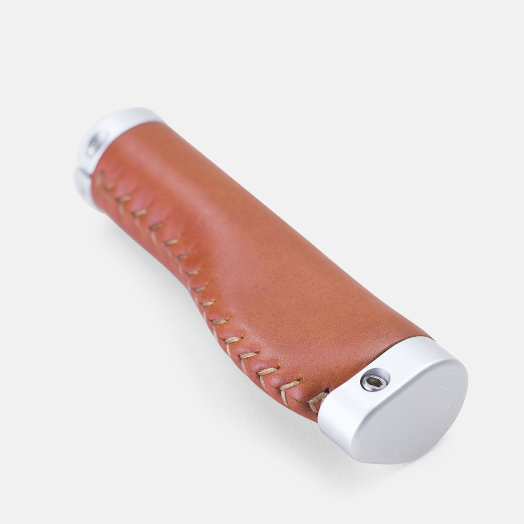 Ergonomic Leather Grips Temple Cycles TS-ERGRIP-LB Grips One Size / Light Brown