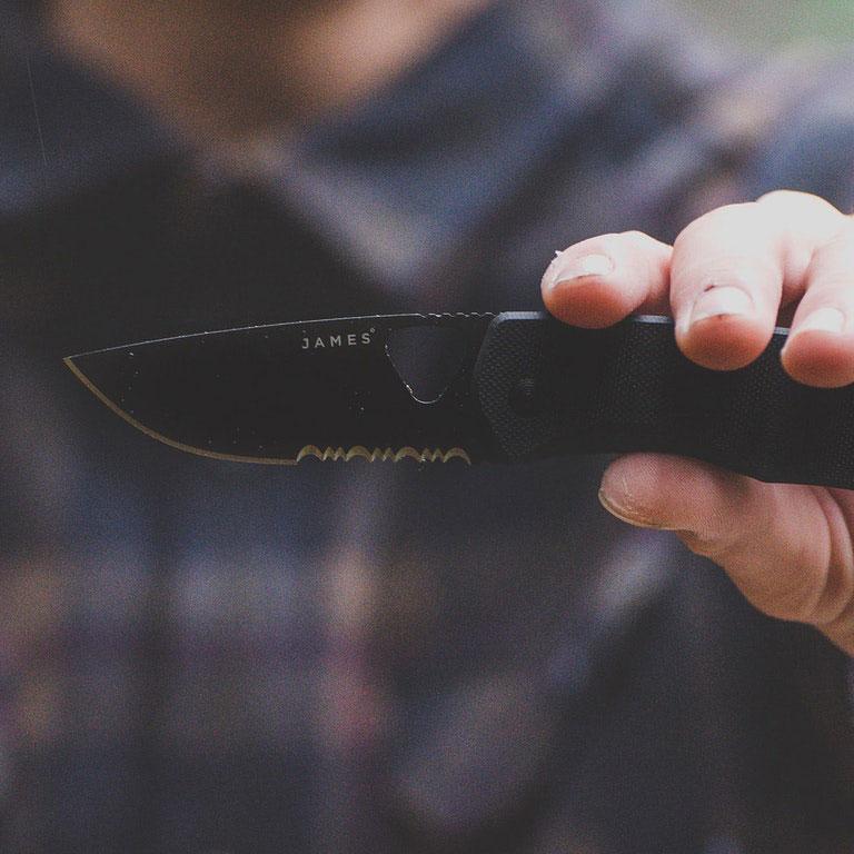 The Folsom The James Brand KN112114-00 Pocket Knives One Size / Black/Stainless