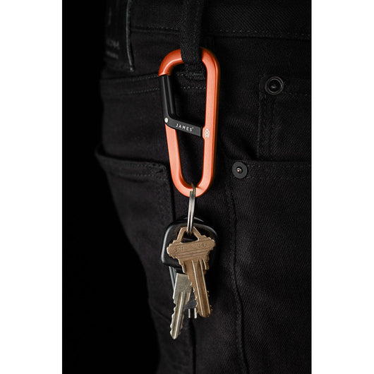 The James Brand | Hardin | Keyring Carabiner | Orange/Black